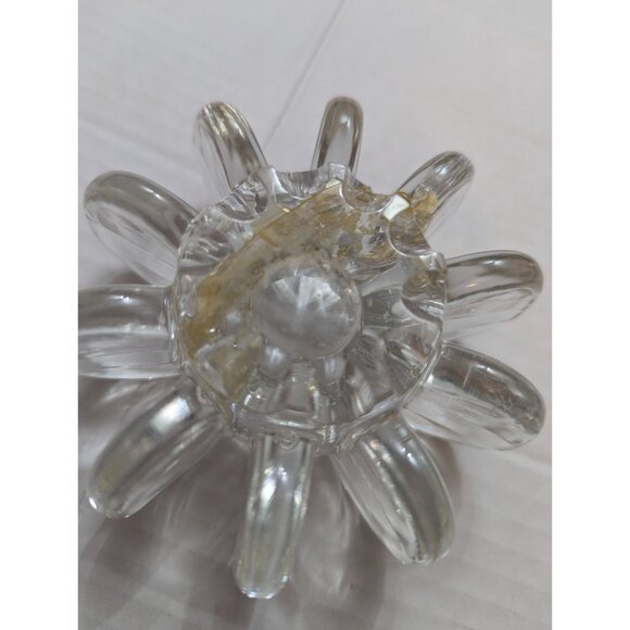 ROSENTHAL Glass MCM candle holder coin shape circle burst 4x4 inch ** PLS READ** - Picture 6 of 8